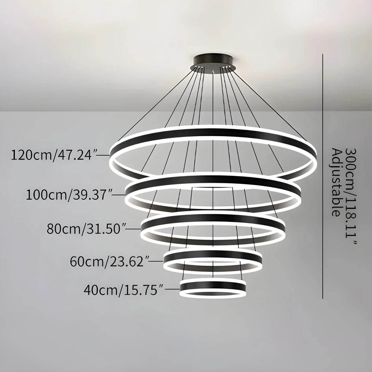 Eloer Circle Layered Living Room Chandelier