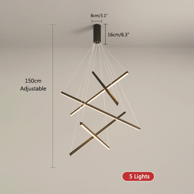Eloer Custom Multi Light Sticks LED Chandelier