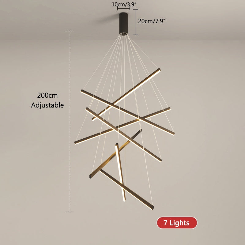 Eloer Custom Multi Light Sticks LED Chandelier