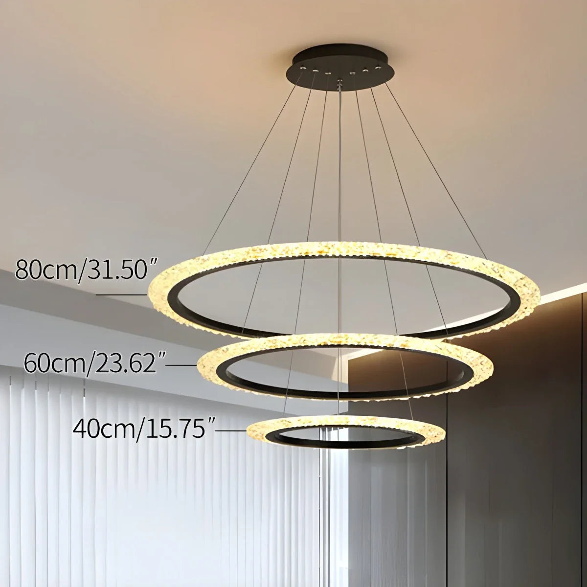 Eloer Light Luxury Ring Chandelier for Living Room