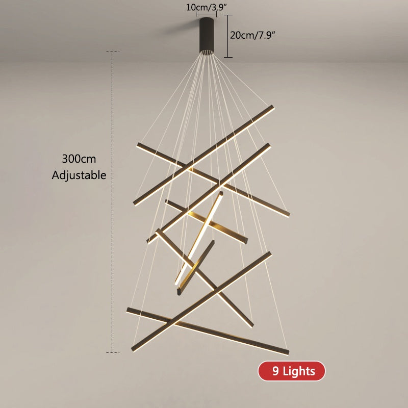 Eloer Custom Multi Light Sticks LED Chandelier
