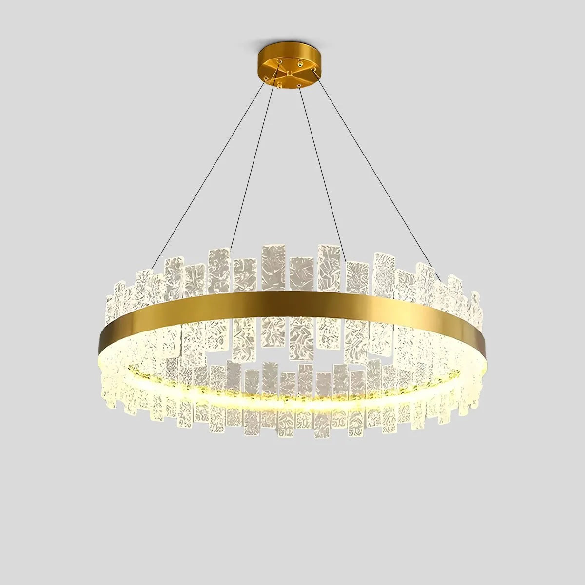 Eloer Modern Frosted Glass Crystal Chandelier