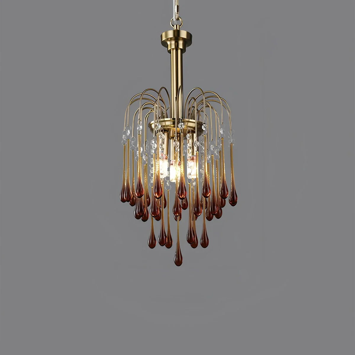 Eloer French Retro Water Drop Glass Chandelier