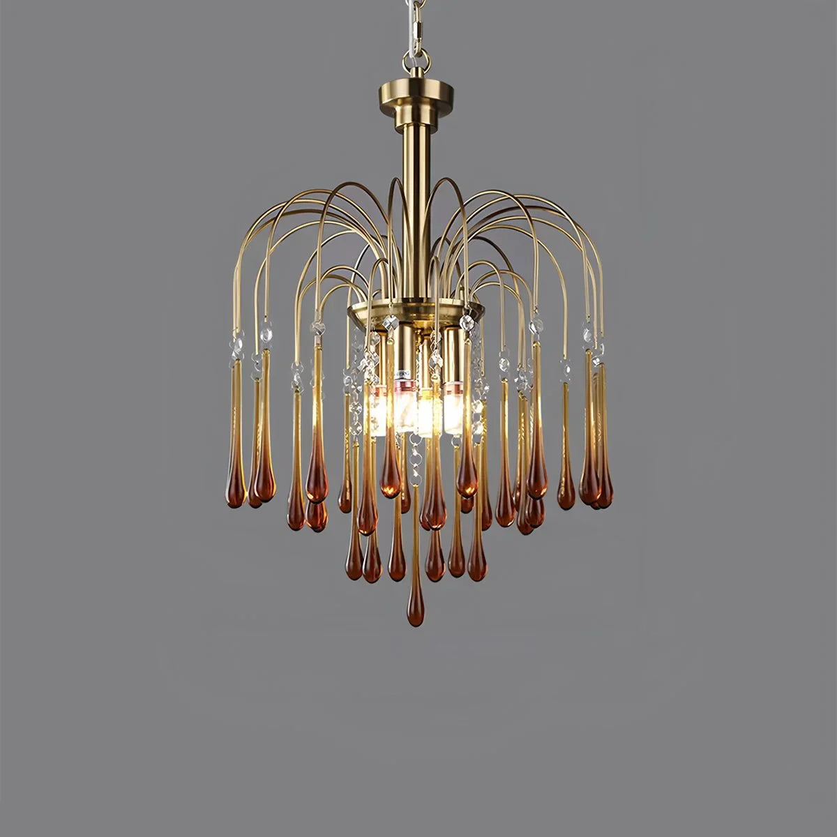Eloer French Retro Water Drop Glass Chandelier