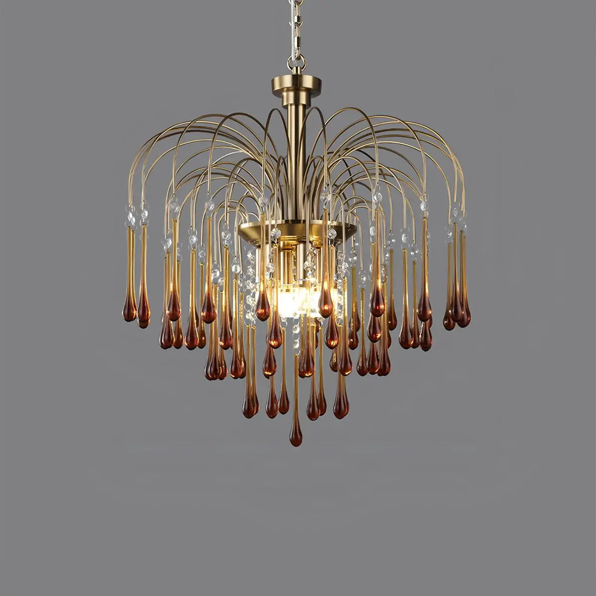 Eloer French Retro Water Drop Glass Chandelier