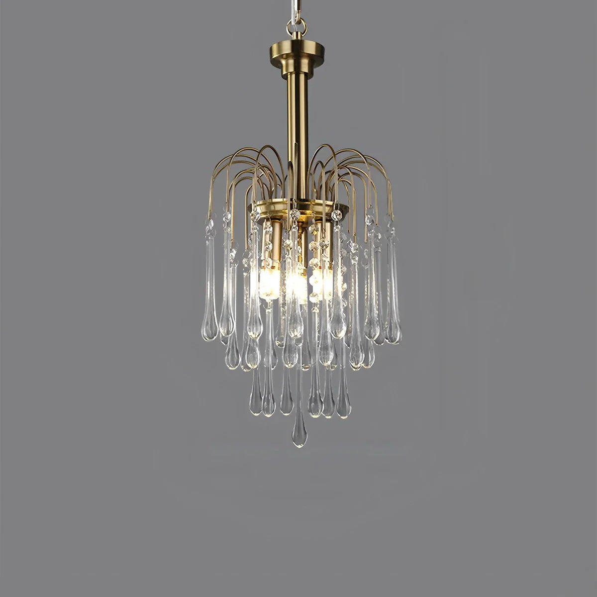 Eloer French Retro Water Drop Glass Chandelier