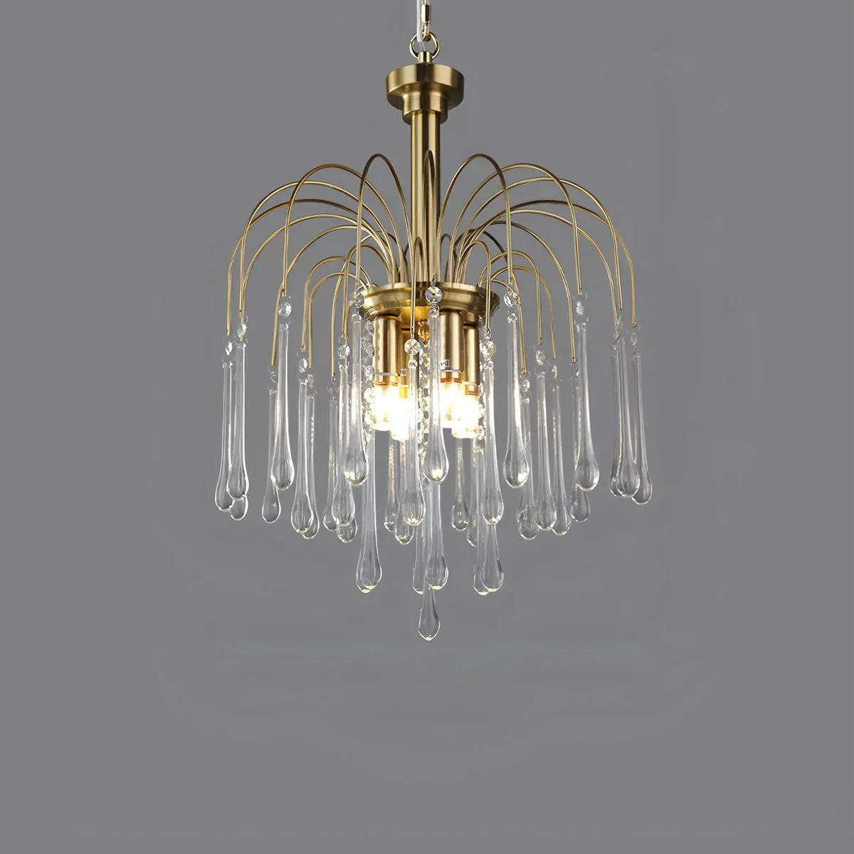 Eloer French Retro Water Drop Glass Chandelier