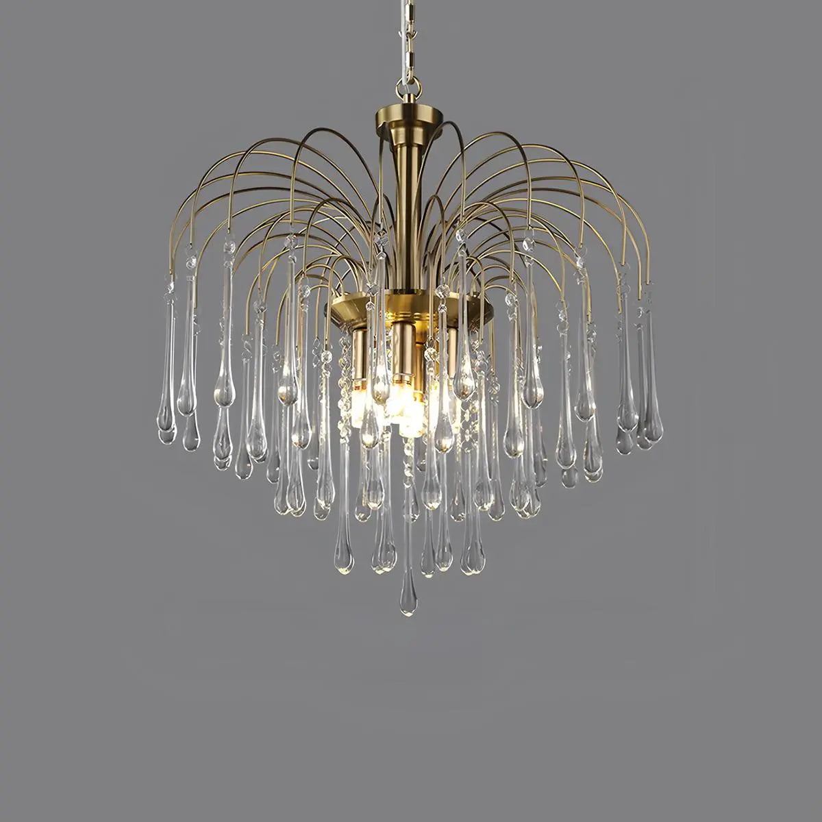 Eloer French Retro Water Drop Glass Chandelier