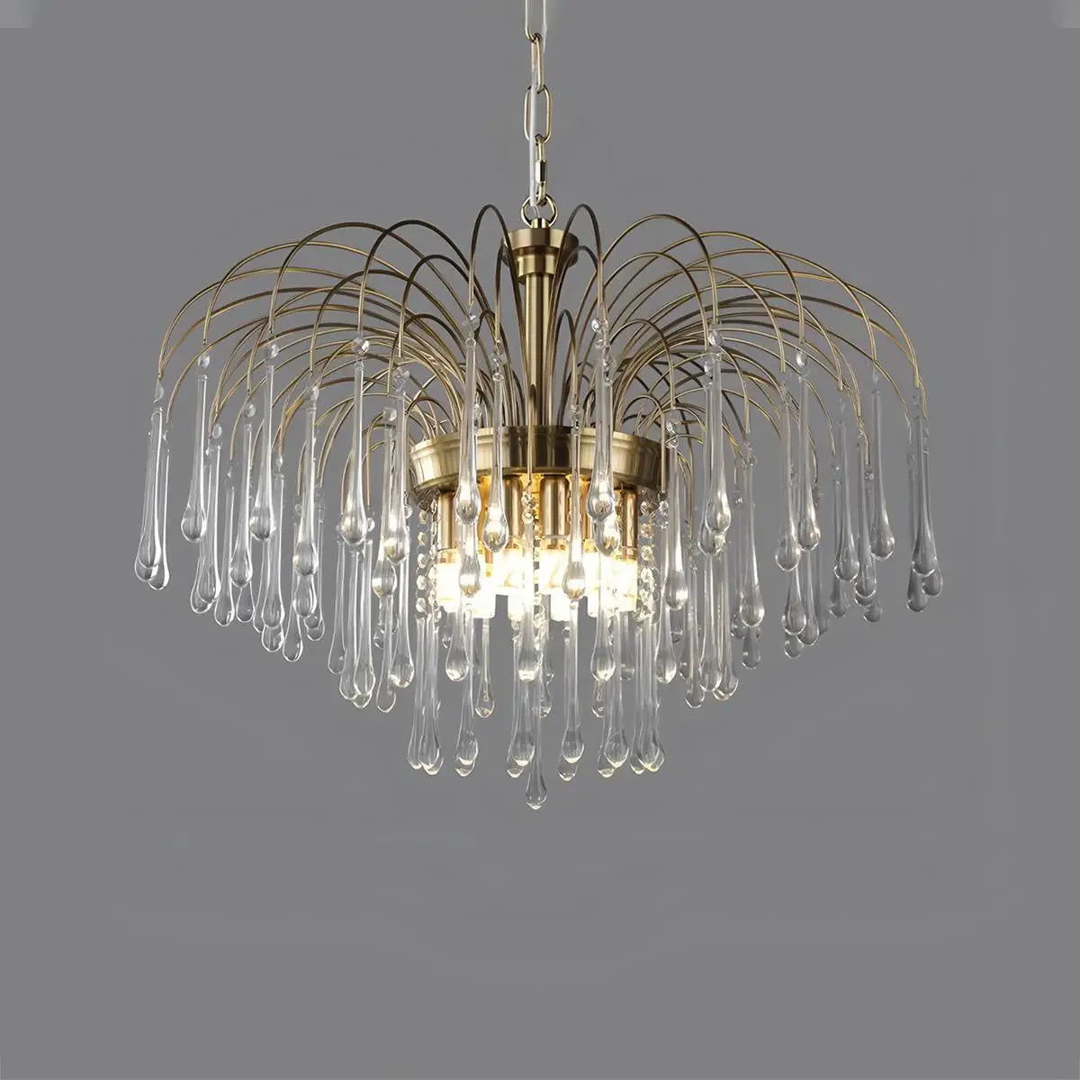 Eloer French Retro Water Drop Glass Chandelier