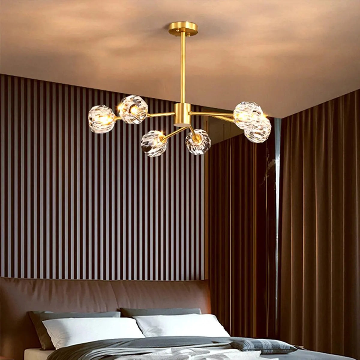 Eloer Crystal Ball Round Cluster Chandelier