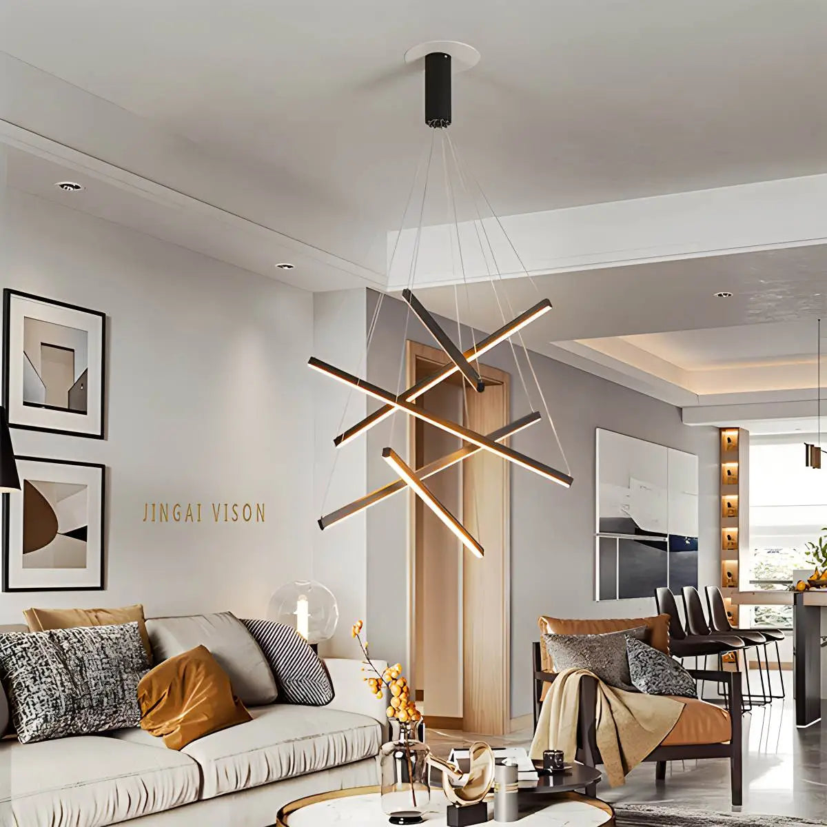 Eloer Custom Multi Light Sticks LED Chandelier