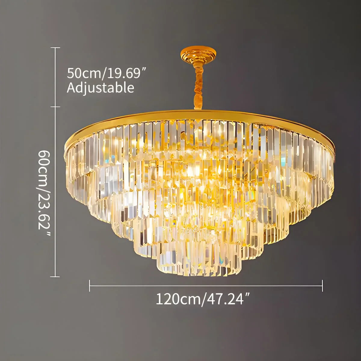 Eloer Light Luxury Crystal Chandelier for Living Room