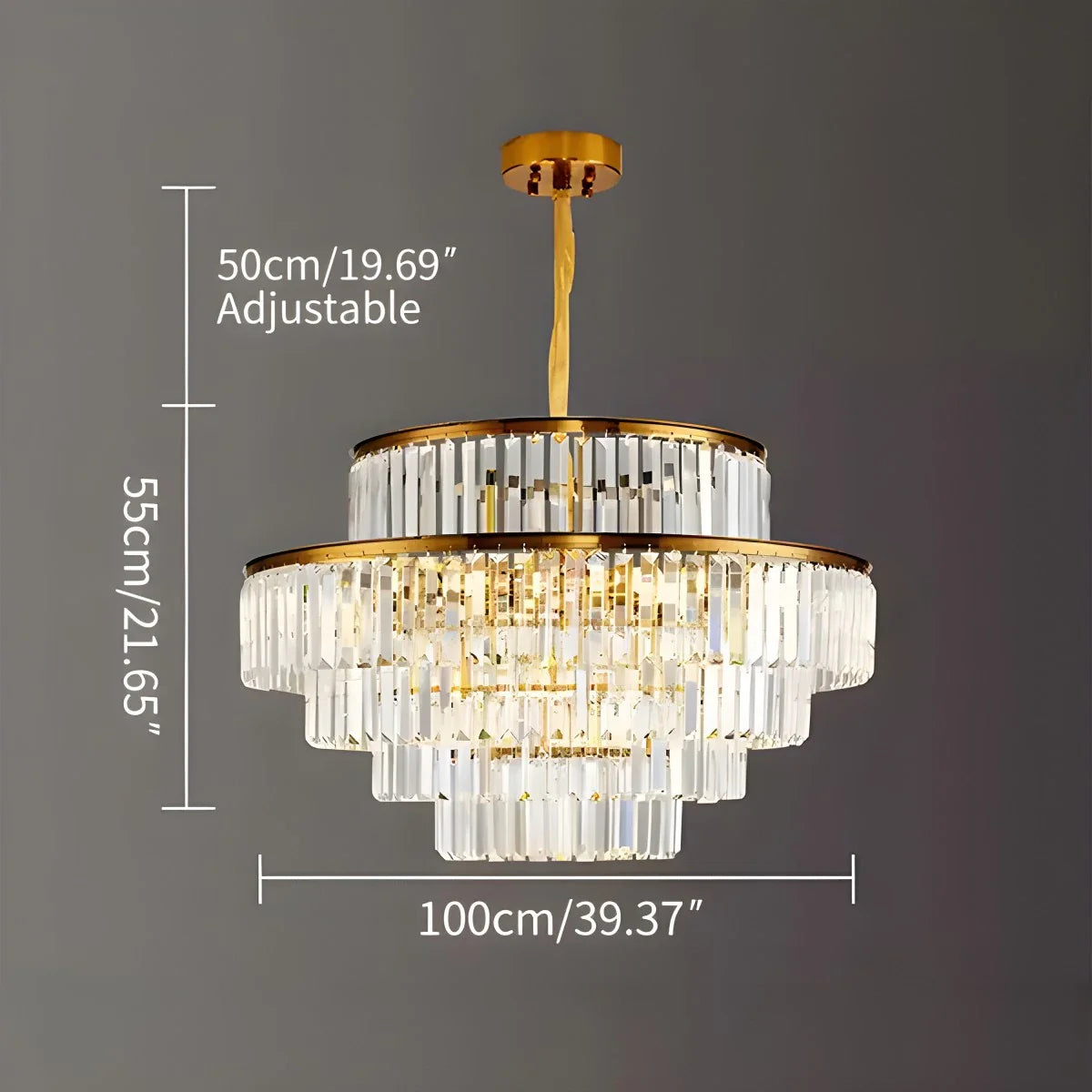 Eloer Light Luxury Crystal Chandelier for Living Room