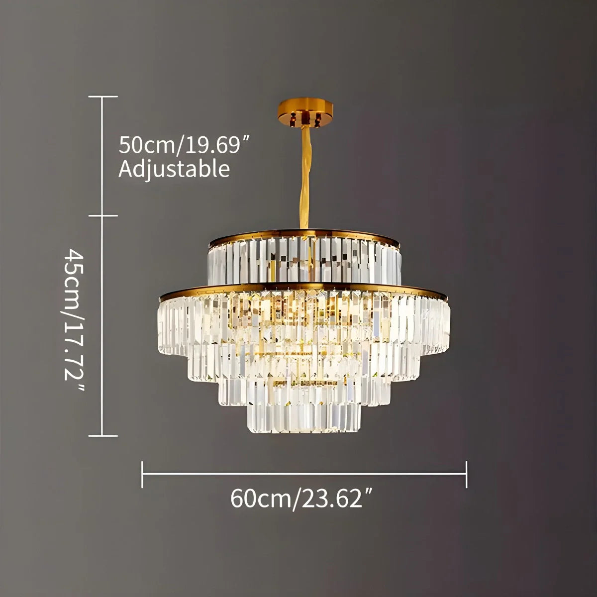 Eloer Light Luxury Crystal Chandelier for Living Room