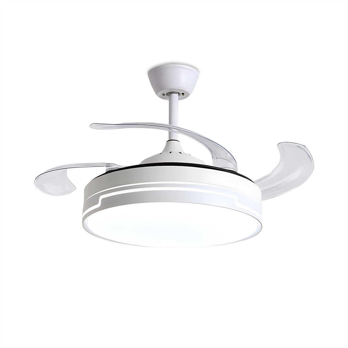 Eloer Remote Minimalist Hugger Ceiling Fan Light