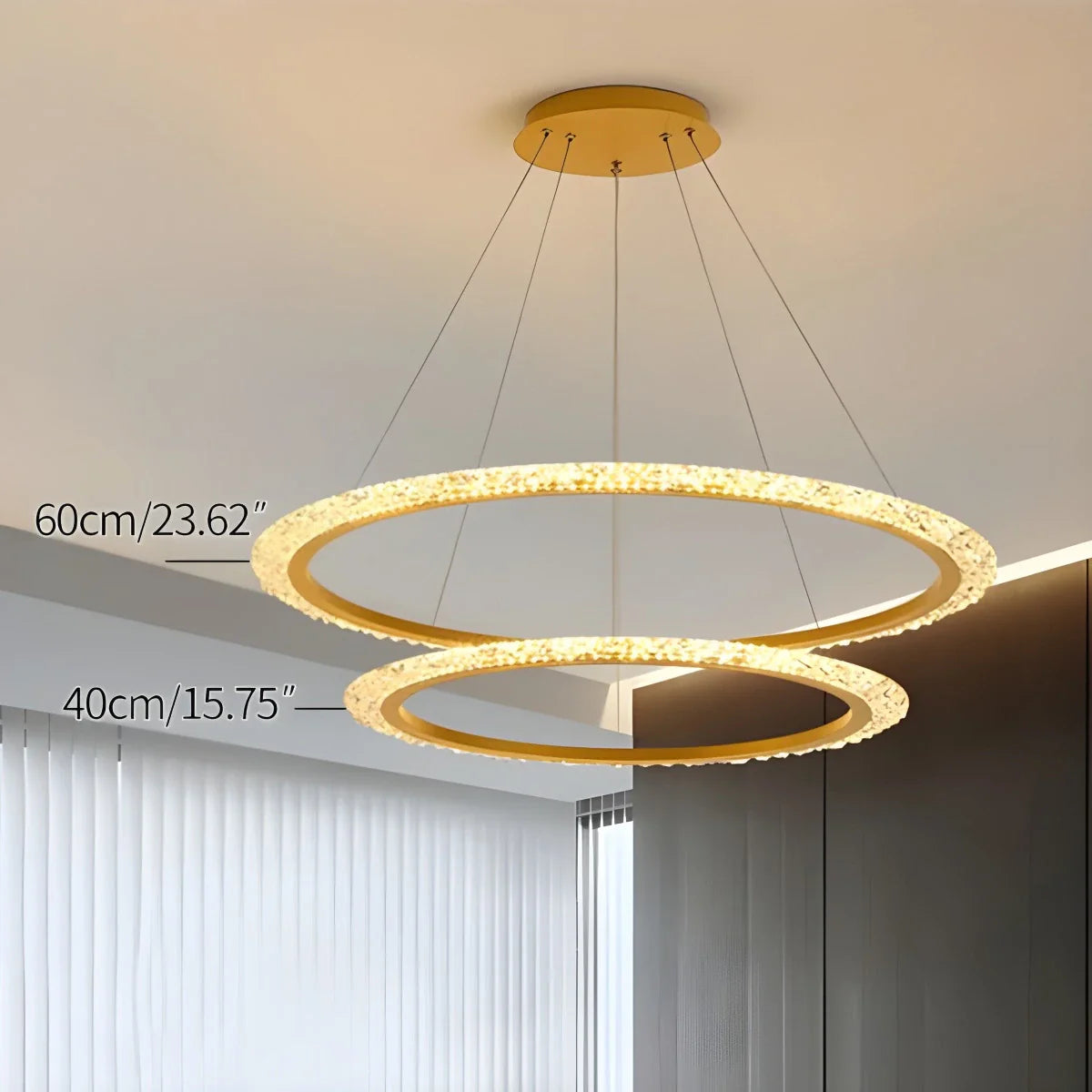 Eloer Light Luxury Ring Chandelier for Living Room