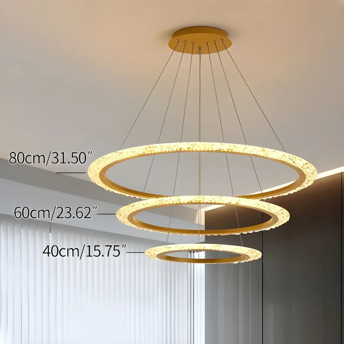 Eloer Light Luxury Ring Chandelier for Living Room