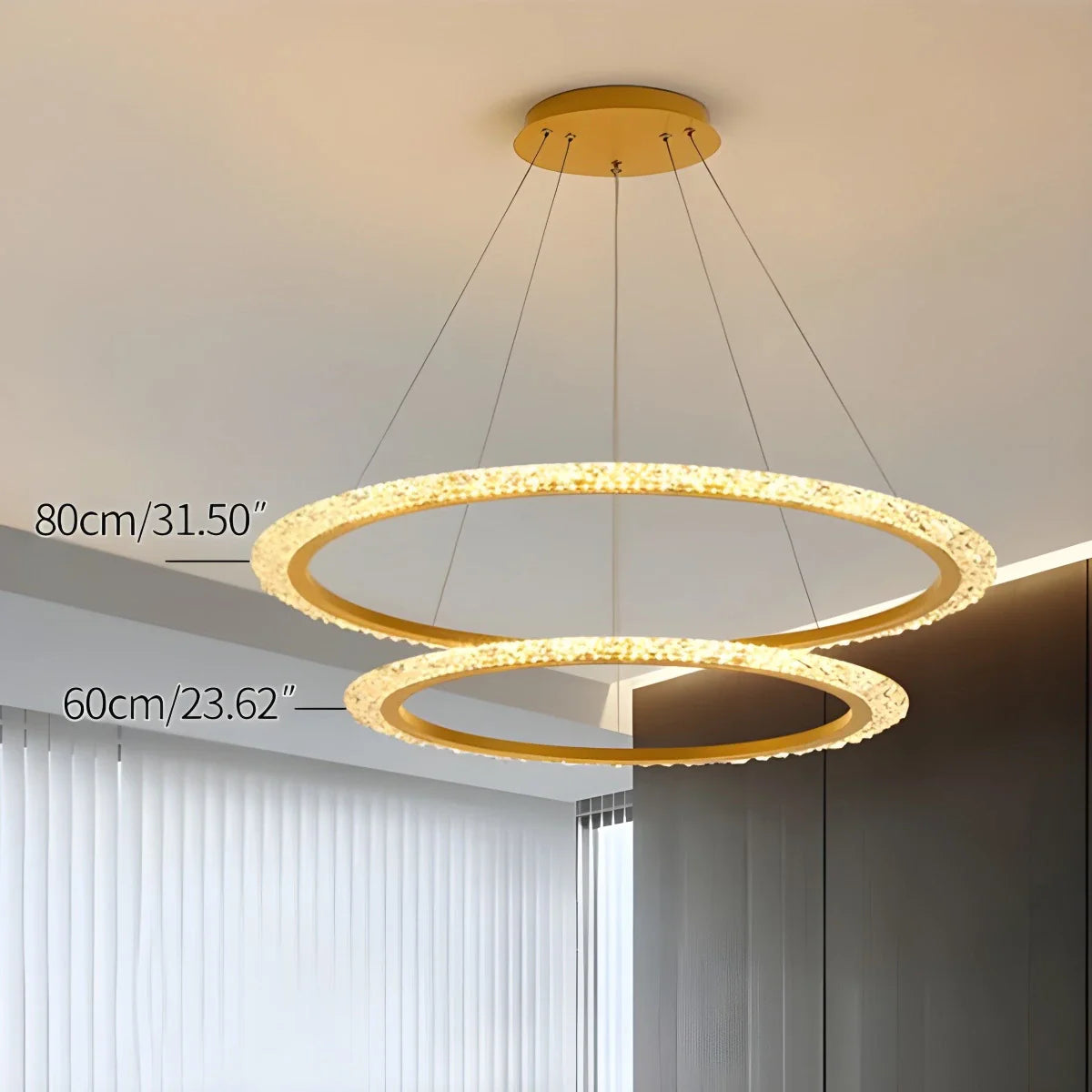 Eloer Light Luxury Ring Chandelier for Living Room