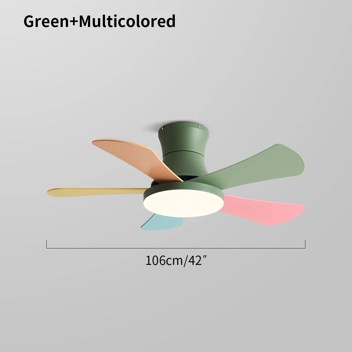 Eloer Scandi Low Profile Ceiling Fan with Light