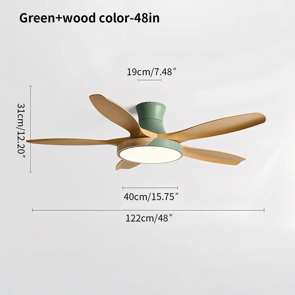 Eloer Nordic 5-Blade LED Ceiling Fan Light