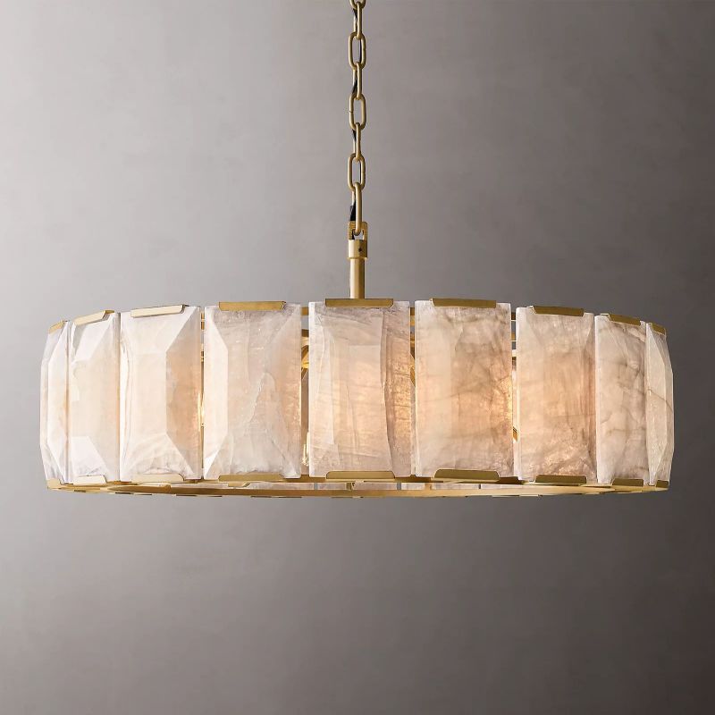 Harlow Calcite Round Chandelier D 42"-konalight
