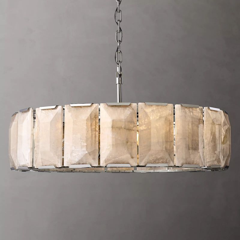 Harlow Calcite Round Chandelier D 42"-konalight