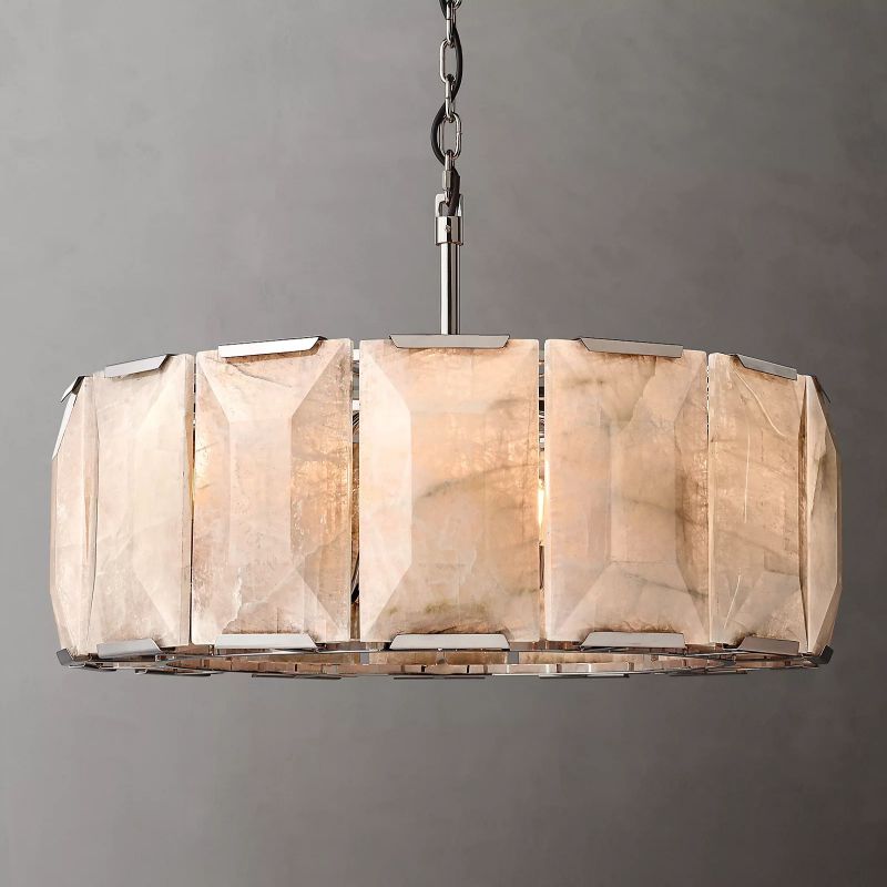 Harlow Calcite Round Chandelier D 31"-konalight