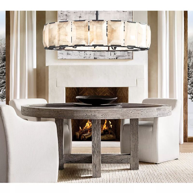 Harlow Calcite Round Chandelier D 31"-konalight