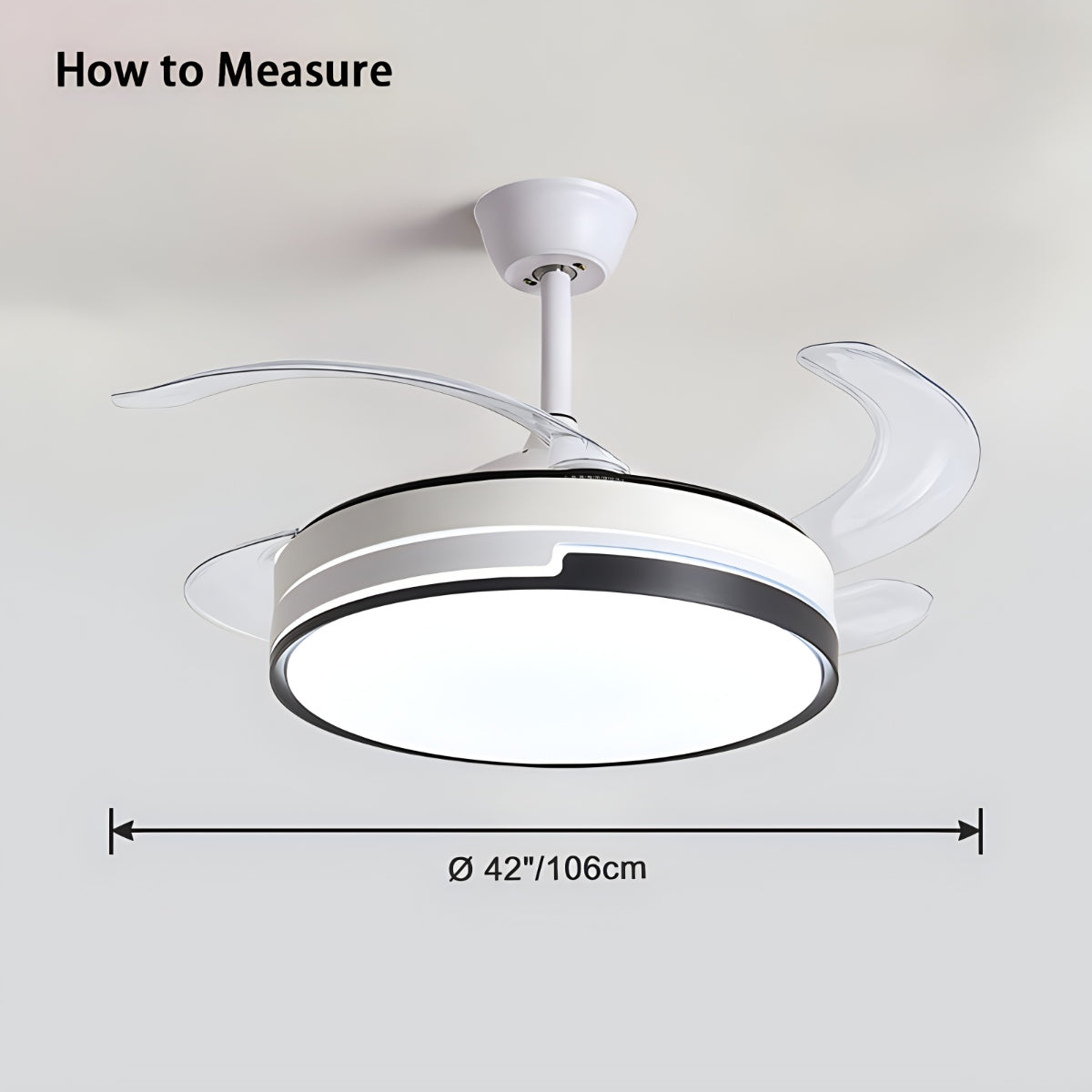 Eloer Remote Minimalist Hugger Ceiling Fan Light