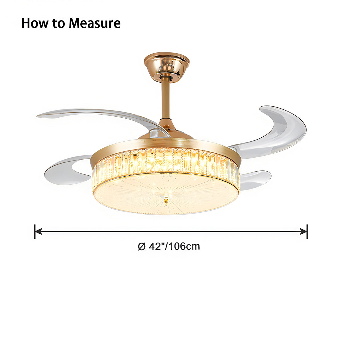 Remote Hugger Ceiling Fan Light for Low Ceilings