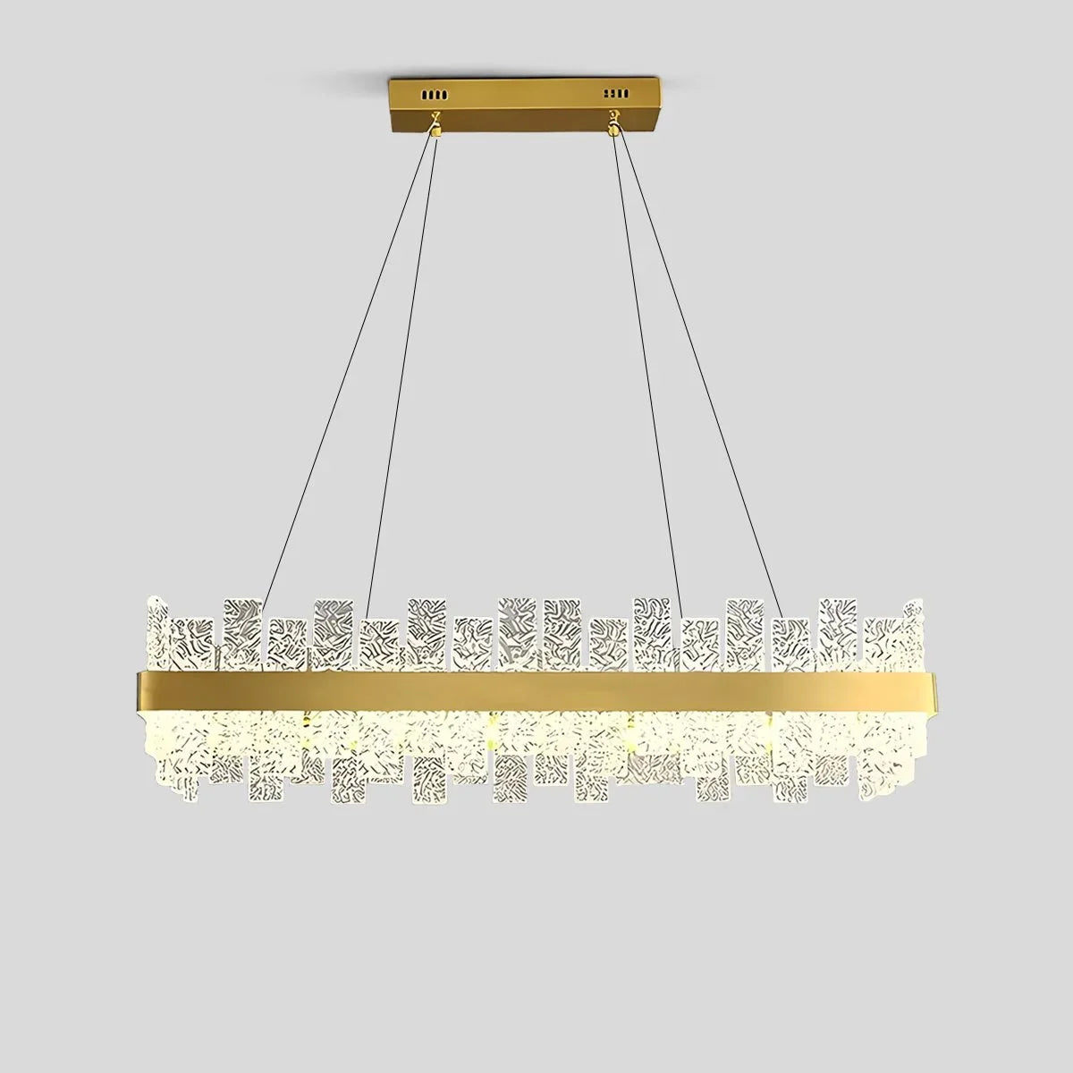 Eloer Modern Frosted Glass Crystal Chandelier