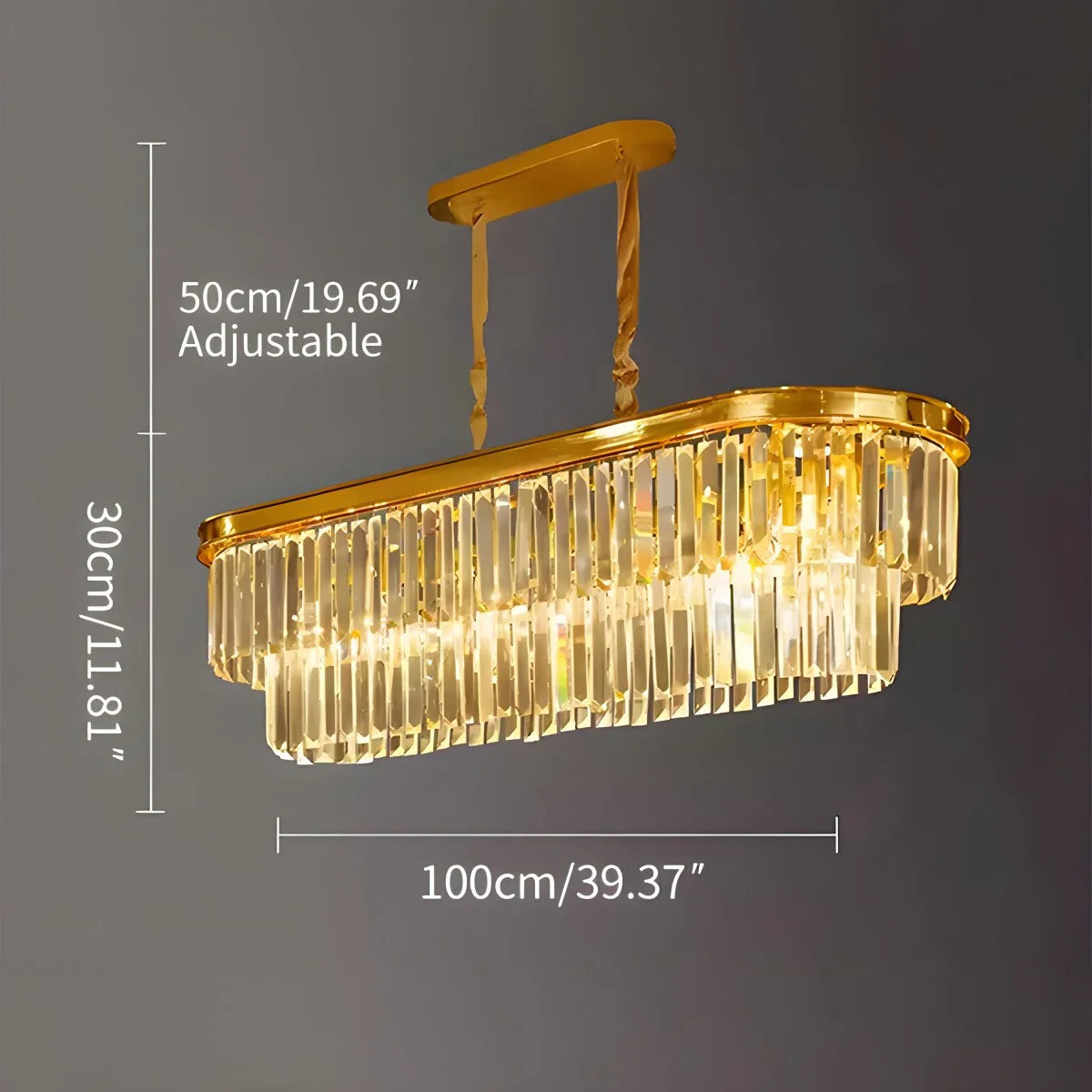 Eloer Light Luxury Crystal Chandelier for Living Room