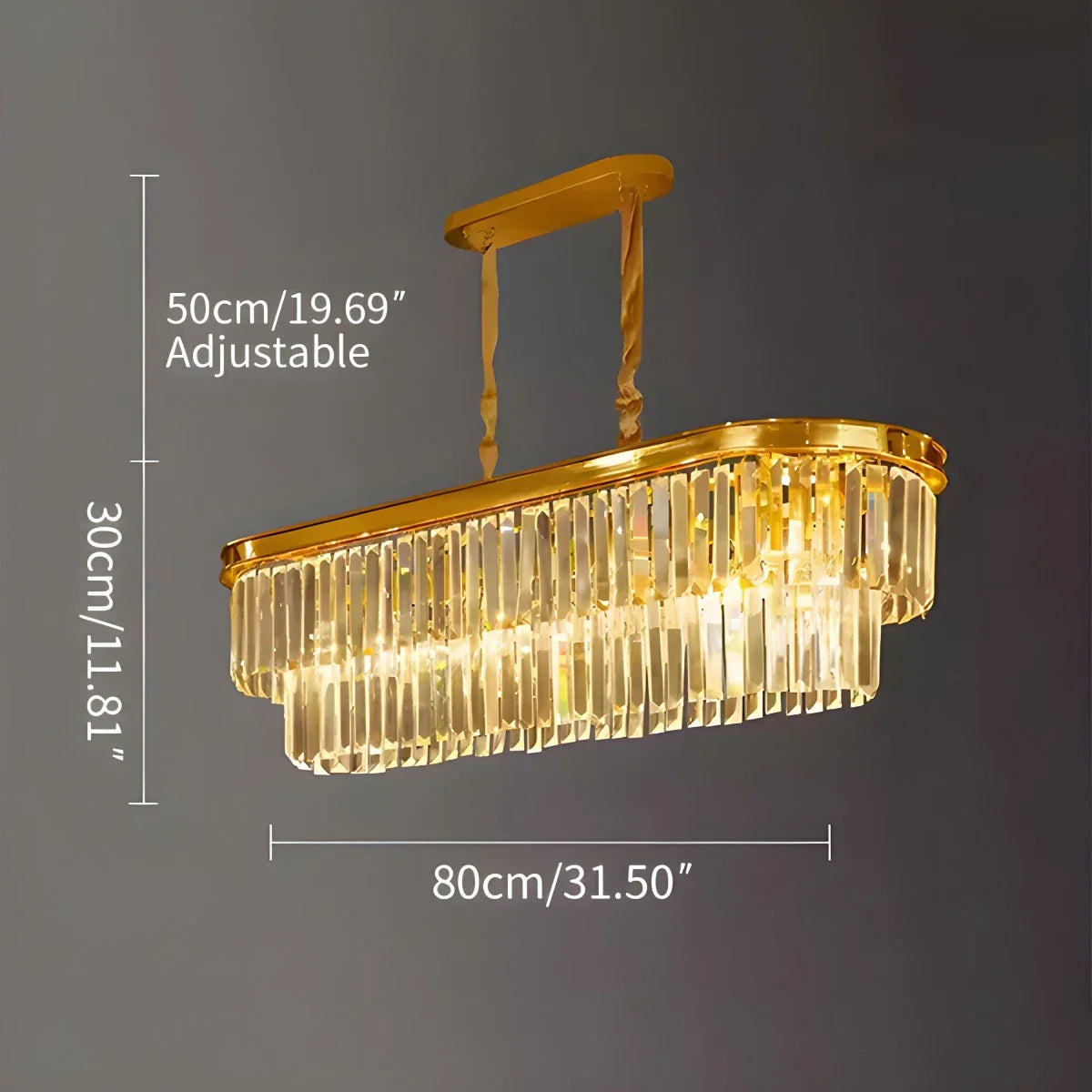 Eloer Light Luxury Crystal Chandelier for Living Room