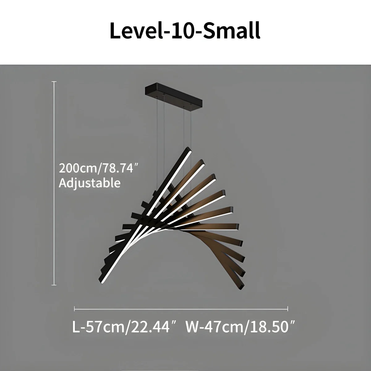 Eloer Linear Fish Bone Modeling Chandelier