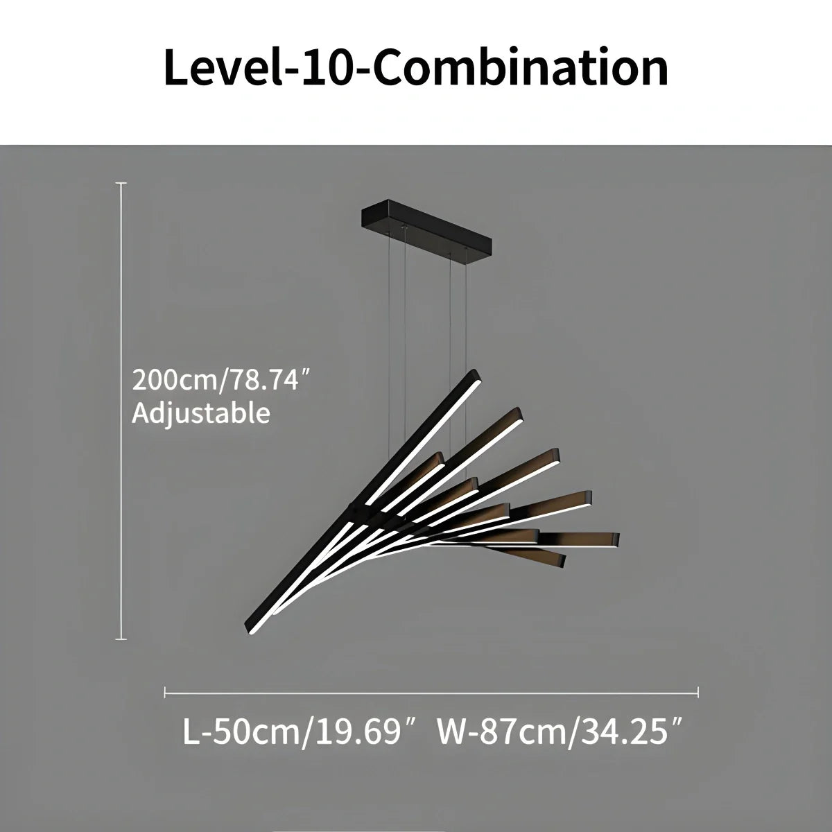 Eloer Linear Fish Bone Modeling Chandelier