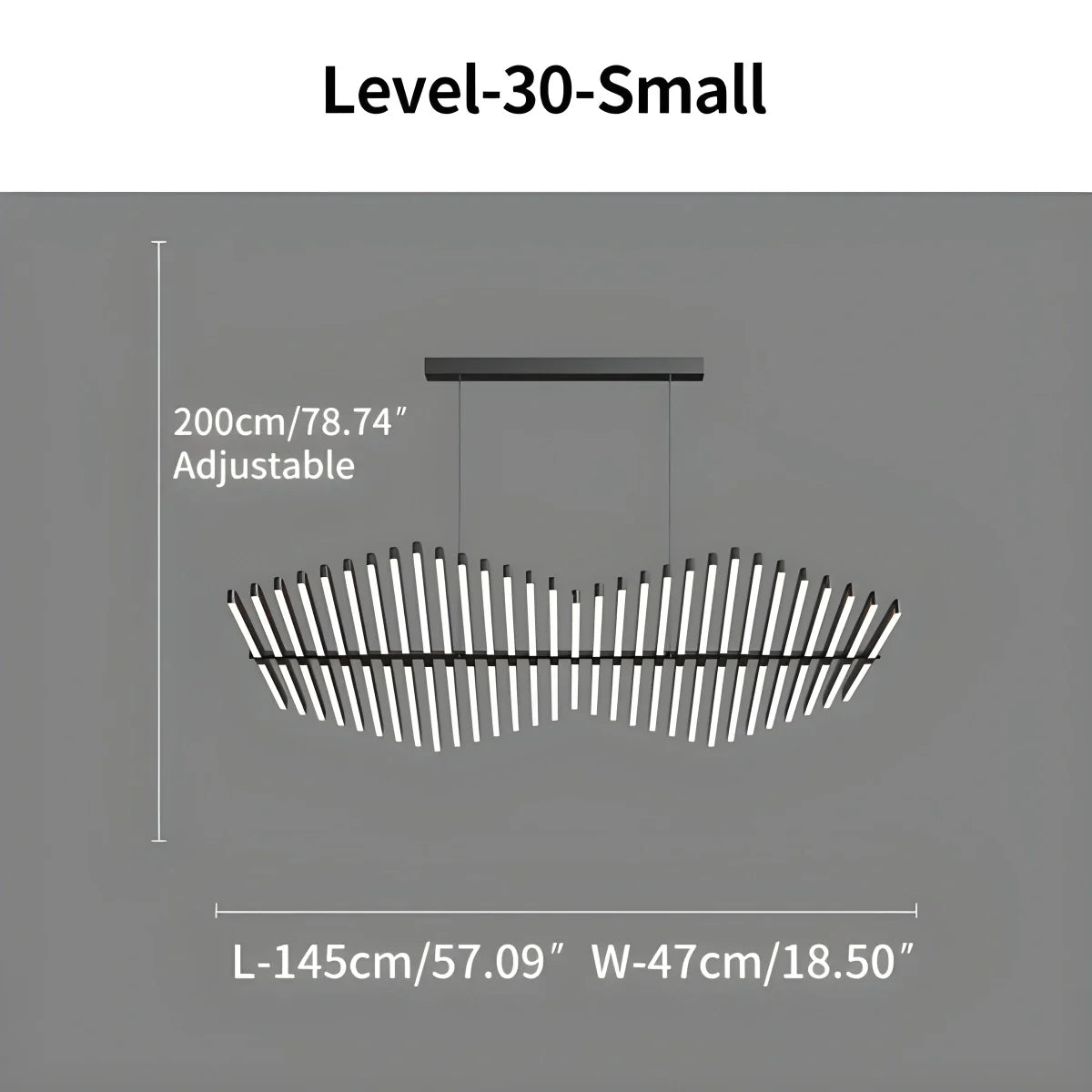 Eloer Linear Fish Bone Modeling Chandelier