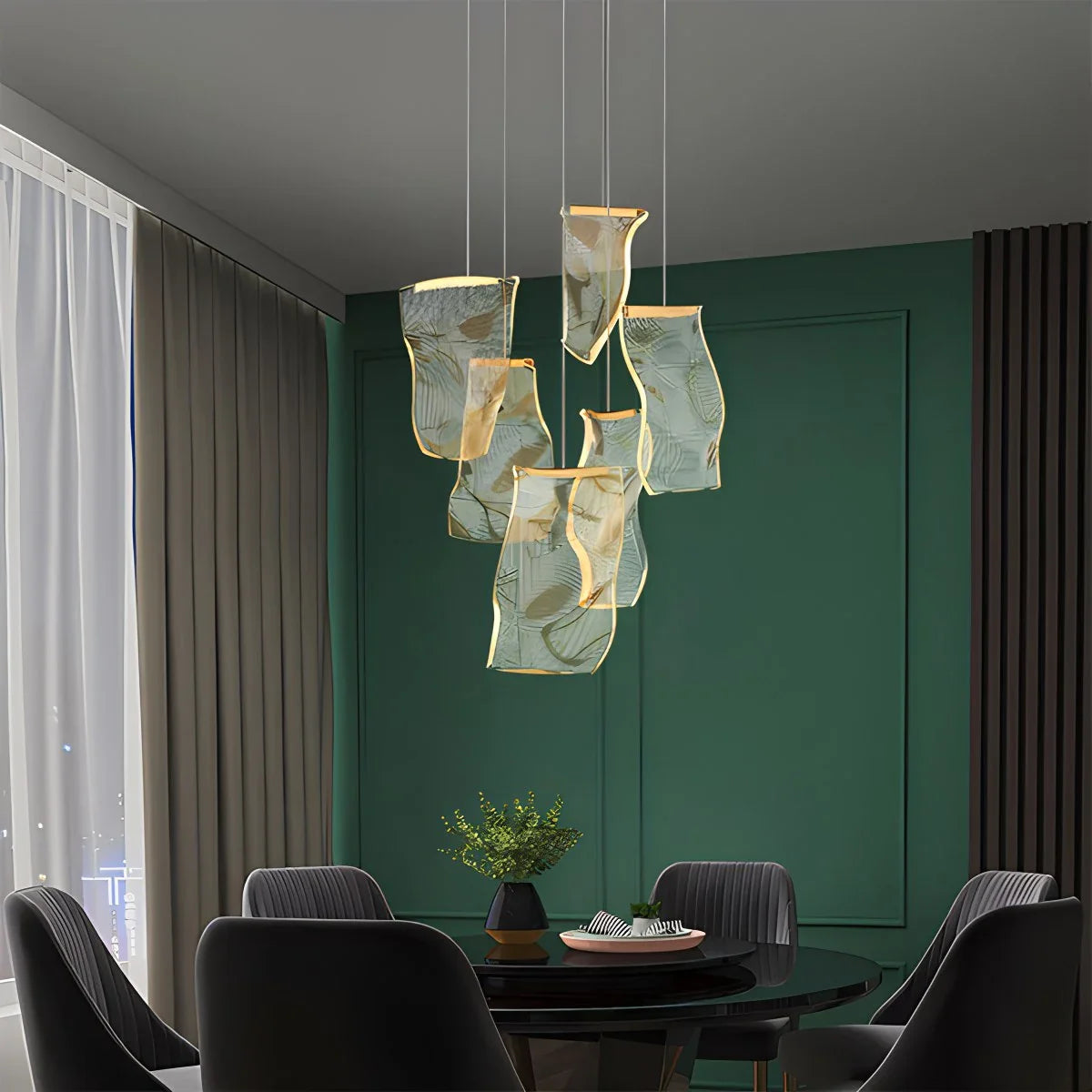 Eloer Light Luxury Art Large Chandelier for Living Room