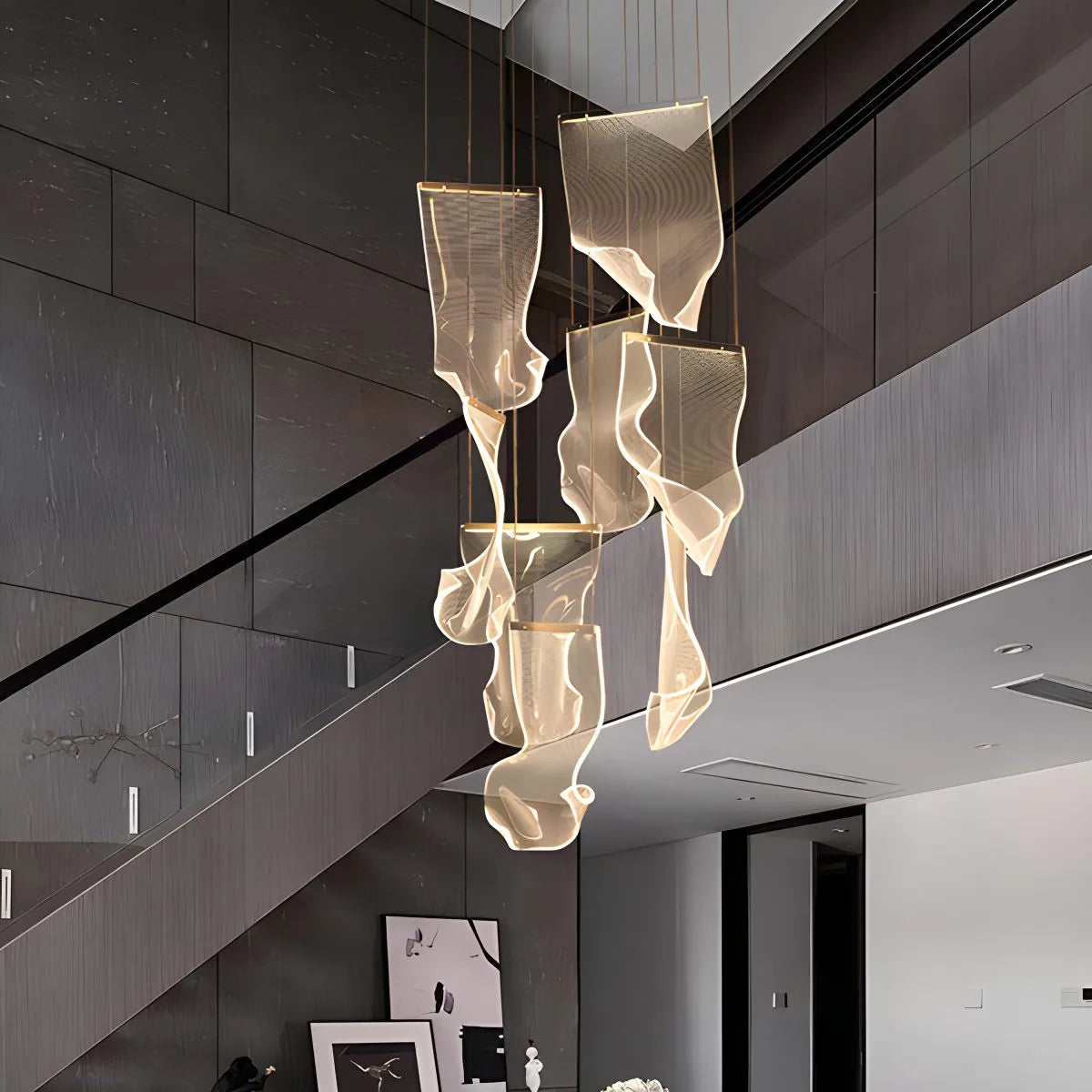Eloer Light Luxury Art Large Chandelier for Living Room