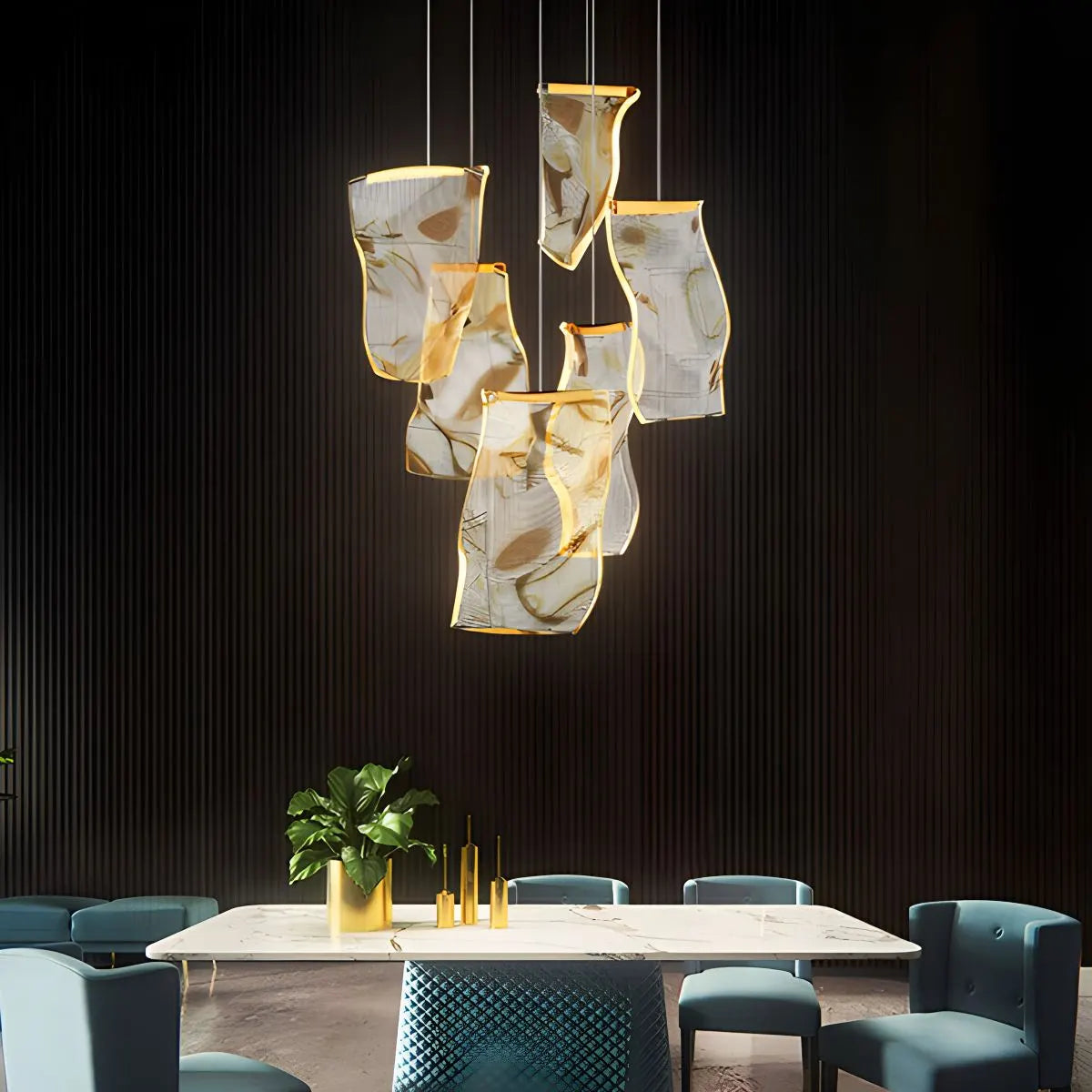 Eloer Light Luxury Art Large Chandelier for Living Room