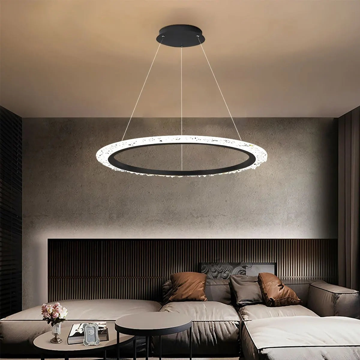 Eloer Light Luxury Ring Chandelier for Living Room