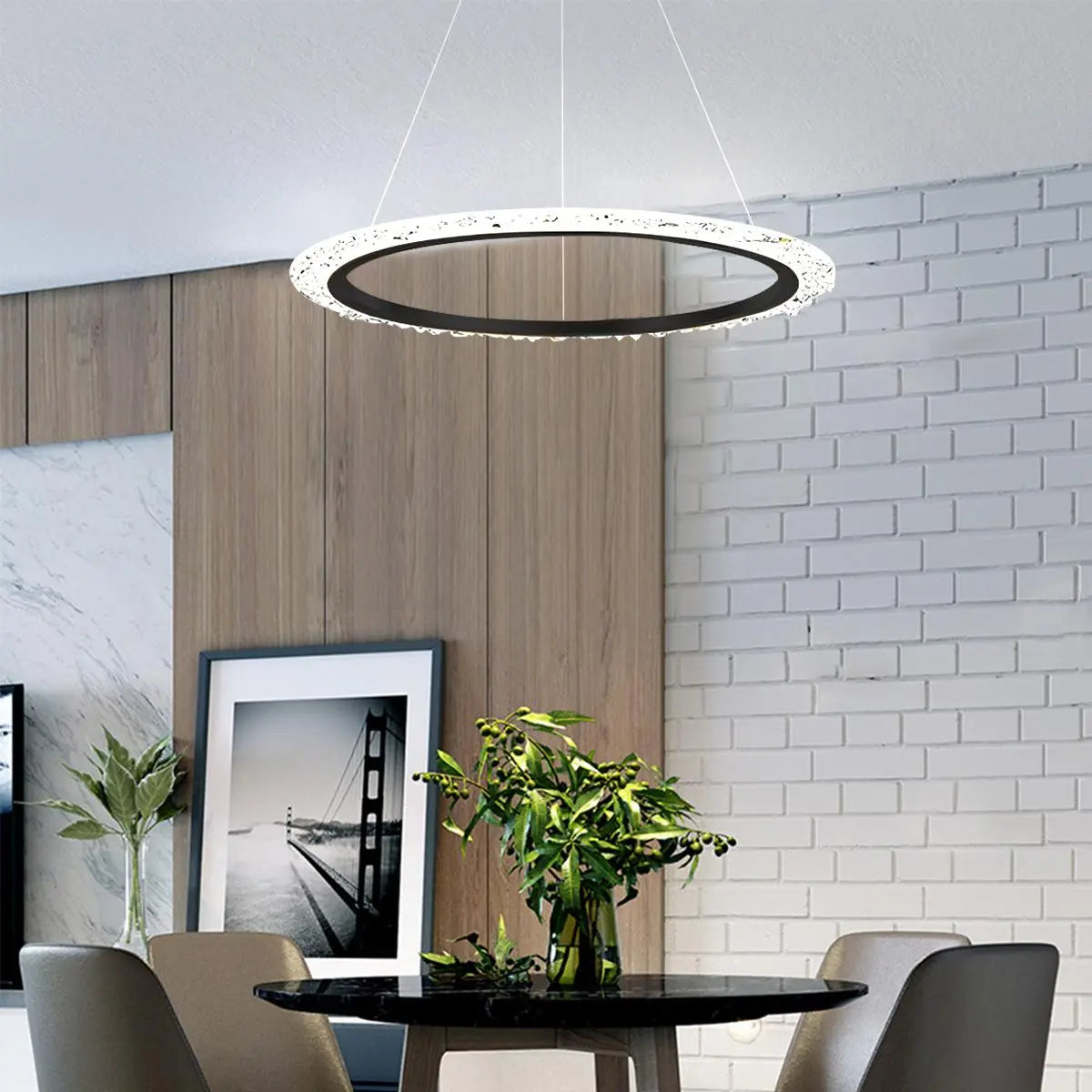 Eloer Light Luxury Ring Chandelier for Living Room