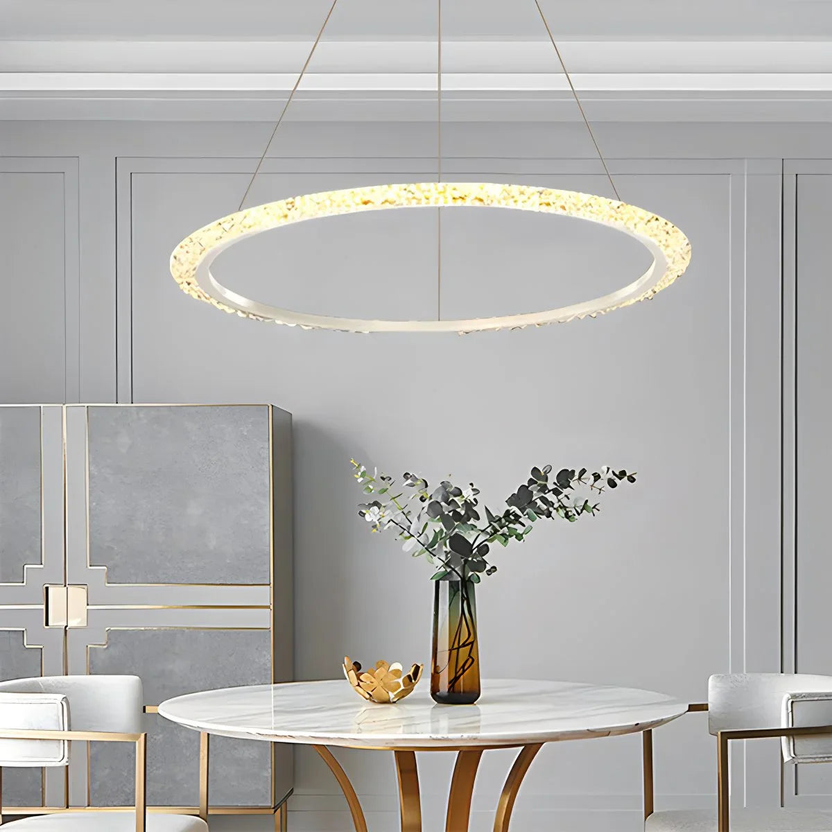 Eloer Light Luxury Ring Chandelier for Living Room