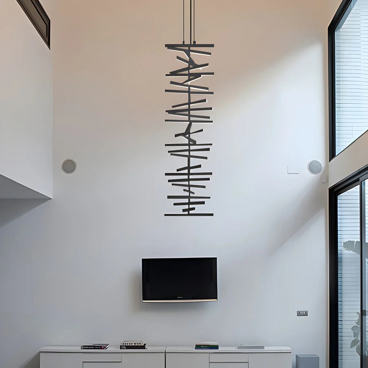 Eloer Linear Fish Bone Modeling Chandelier