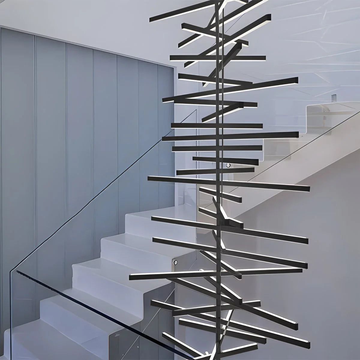 Eloer Linear Fish Bone Modeling Chandelier