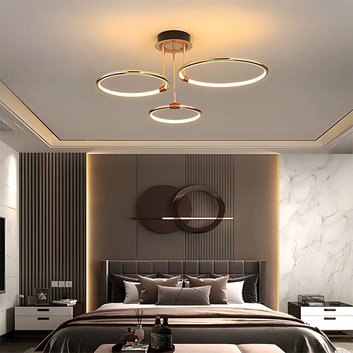 Eloer Metal Circular Chandelier Ceiling Lamp