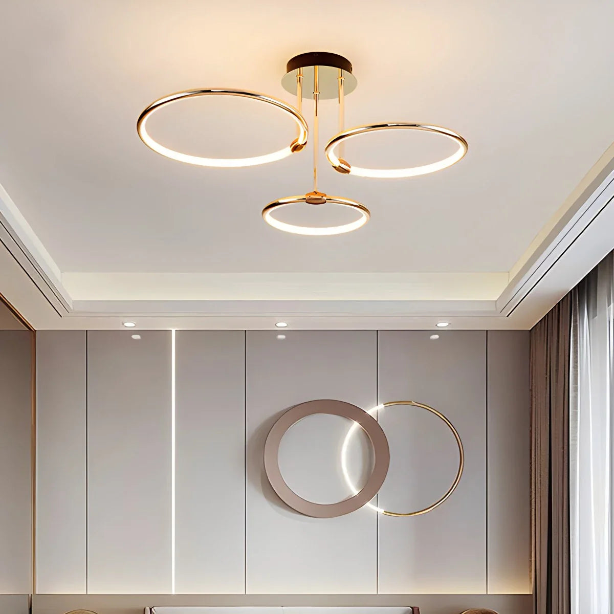 Eloer Metal Circular Chandelier Ceiling Lamp