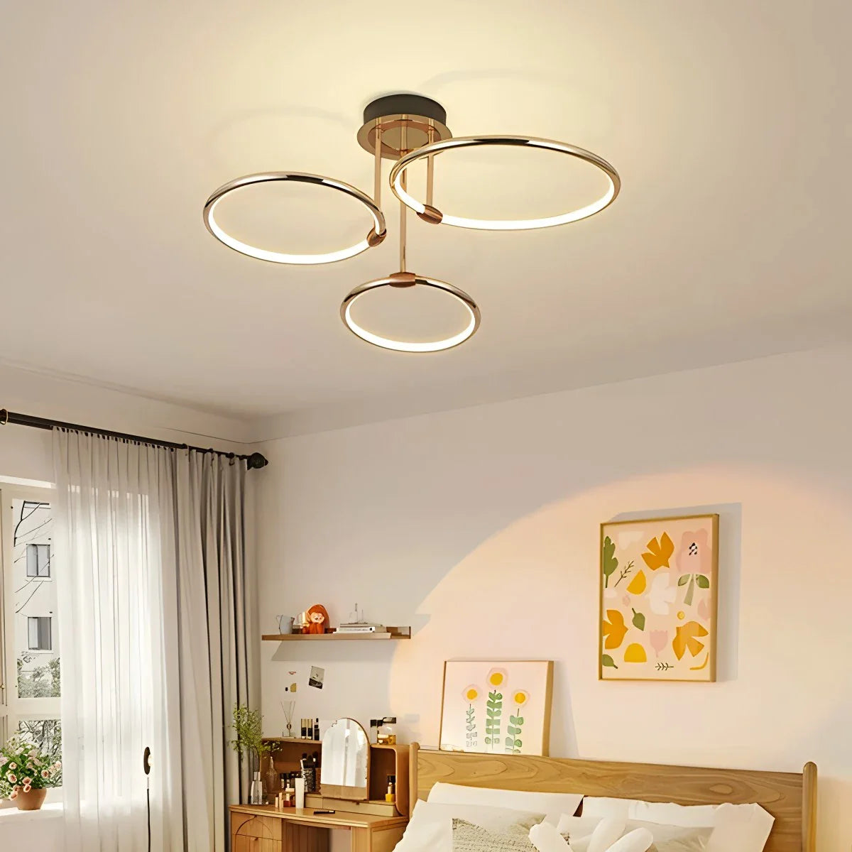 Eloer Metal Circular Chandelier Ceiling Lamp