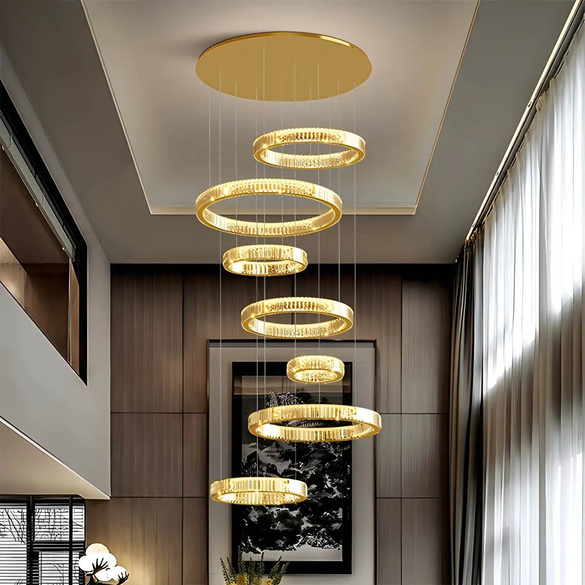 Eloer Nordic Circular Villa Crystal Chandelier