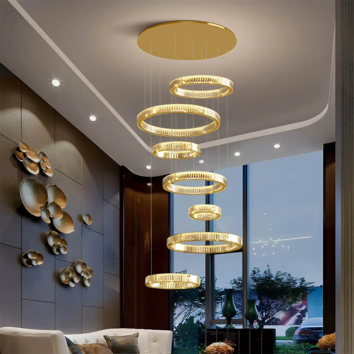 Eloer Nordic Circular Villa Crystal Chandelier