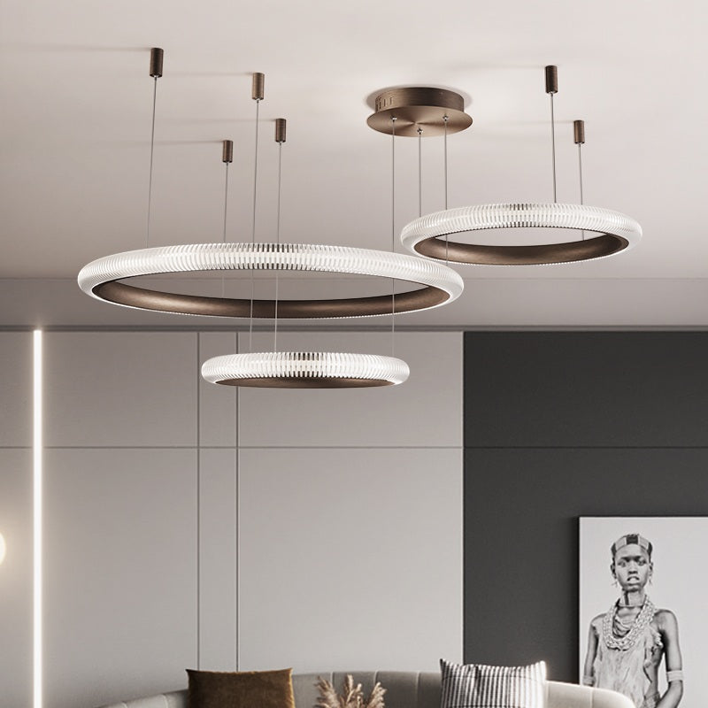 Eloer Nordic Circular Chandelier for Living Room